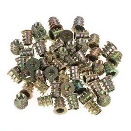 3/16 Threaded Insert for Composite + The 50pcs M6×10mm Zinc Alloy 50Pcs M5*10mm Hex Drive Head Furniture Nuts Threaded Wood Insert Nut Interface Screws