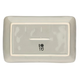 Grigio Perla Rectangular Platter Serving Plate 20 x 13 cm Grey Stoneware