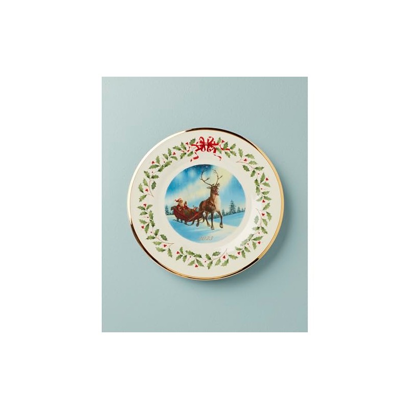 LENOX 895059 2023 Holiday Annual Plate Sleigh Scene