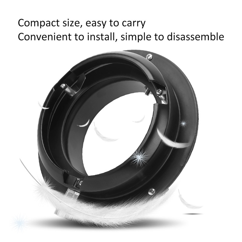 Alloy Black Adapter Ring Convertor for Small Photography Light to