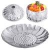 Large Veggie Vegetable Steamer Basket, Folding Steaming Basket, Collapsible Metal