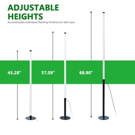 LYCereal Grow Lights for Indoor Plants, Full Spectrum LED Grow Light with 6-Level Dimmable, Automatic Timer, and Height Adjustable, Wide Coverage, Vertical Standing Plant Lamp for Tall Plants