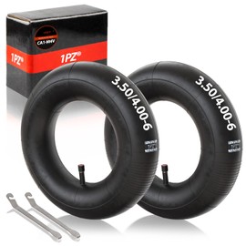 1PZ UK6-40T 2 pack of 3.50/4.00-6 Inner Tube TR13 Straight Valve with Tyre Levers Replacement for Wheelbarrow Sack Barrow Trolley Mobility Scooter Wheel Tyre Tire