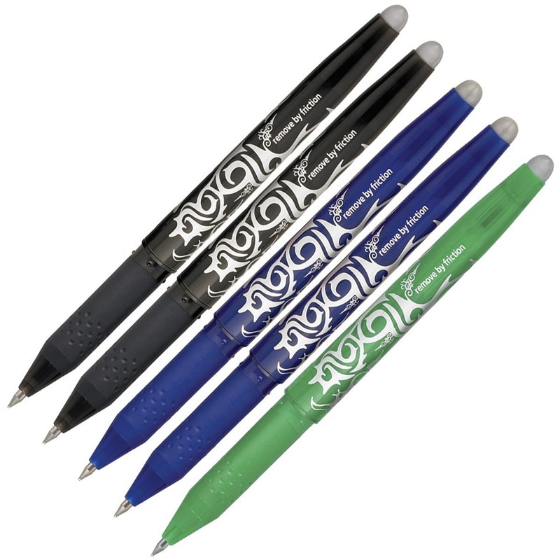 Pilot Frixion Ball 0.7mm Erasable Rollerball Pen Set (2 Black/