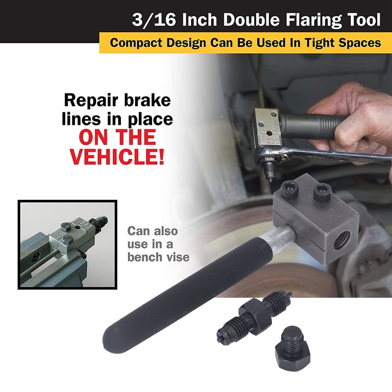 BOROCO Double Flaring Tool, 3/16 Inch Brake Pipe Double Flaring