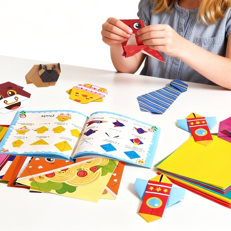 Origami Kit for Kids Ages 5-8 8-12, 100 Sheets Double