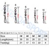 100Pcs Fishing Rolling Swivels Hanging Snaps Size 2#~10# Fishing Swivels