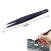 6-Piece Precision Tweezers Set Anti-Static, Multi-Function Stainless Steel Tweezers Set,