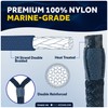 Five Oceans 8-Pack 3/8" x 15' Boat Dock Lines, Navy