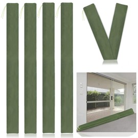 WEISGJA Long Canvas Sandbags for Flooding, 4Pcs Thickened Reusable SandBags with Ties, Tube Sand Bags for Indoor and Outdoor Waterproof Barrier During Hurricane,Snow and Rain Season (60"x 6")