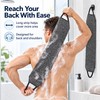 Nylon Back Scrubber for Shower – 2-Piece Long Exfoliating Bath