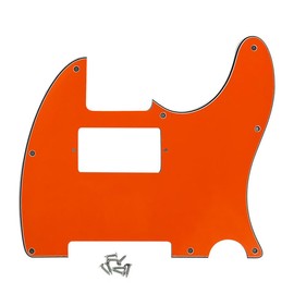ROZILO 8 Hole Tele Pickguard Guitar Humbucker Pick Guard Fit USA/Mexican Fender Standard Telecaster Orange 3 Ply