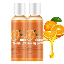2PCS Orange Peeling Lotion, Body Peeling Lotion, Instant Exfoliation Dead Skin Remover Peeling Gel for Skin Body Face Neck Knees Foot
