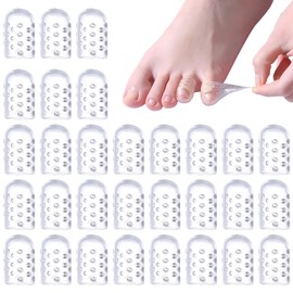 50 PCS Silicone Anti-Friction Toe Protector, Soft Gel Toe Protectors Breathable Toe Covers for Men Women, Gel Toe Protectors Toe Sleeves for Ingrown Toenails, Blisters, Calluses, and Corns Protection