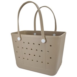 CLLTIV Rubber Beach Bag, Waterproof Travel Bags Washable Open Tote Bags for Beach（Small&Medium&Large& XL Beach Tote）