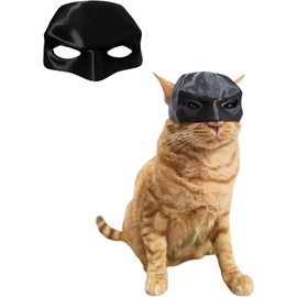 Cat Bat Cosplay Hat Cat Bat Mask Funny 3D Printed Bat Cat Mask Feline Cosplay Mask Comfortable Fit for Pets, Perfect for Photos, Dress-Up, Spooky Fun or Christmas Medium and Large Sizes (Medium)