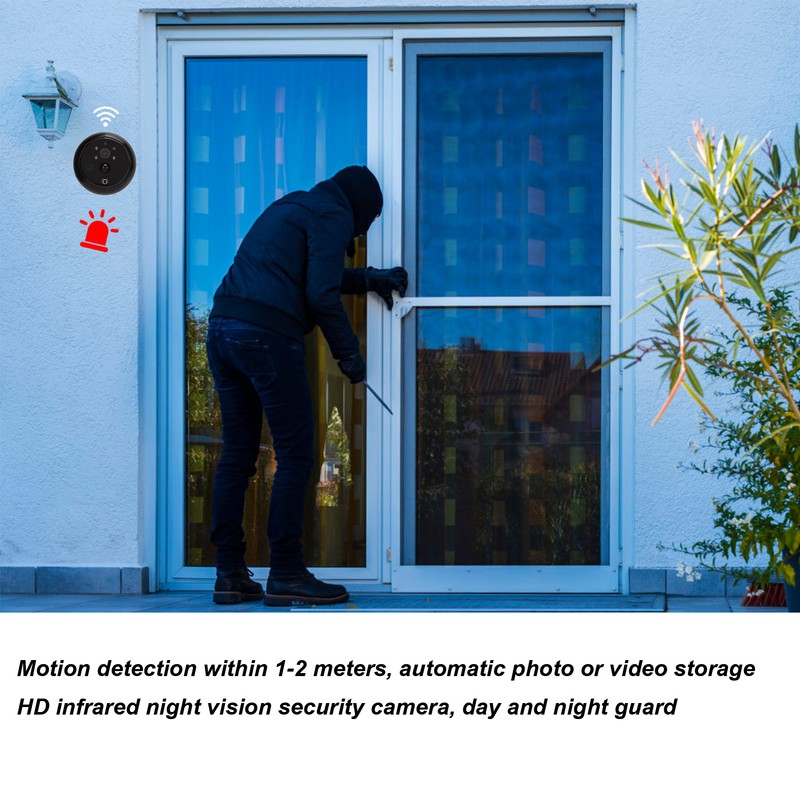 2MP 1080P Digital Door Viewer Peephole Camera 4.5in LCD Display