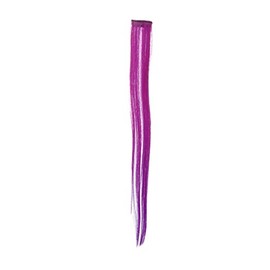 WIG ME UP - YZF-P1S18P-T2356TT3533 One Clip Clip-In extension strand highlight straight micro clip, 1,5 inch wide, 18 inches dark pink neon violet ombre mix