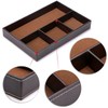 BTSKY 4 slots Desk Drawer Organizer, PU Leather Drawer Storage