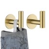 JQK Self Adhesive Towel Hook Gold, No Drill Stick on