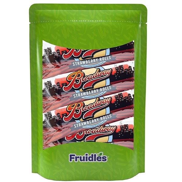Fruidles Strawberry Licorice Rolls, Individually Wrapped Rolls, Perfect for Parties,