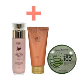 Miel Pure Field Salmon Toner 120ml+Sooryehan Cleansing Foam 100ml+Soothing Gel 300ml / 미엘 퓨어 필드 연어 토너 120ml+수려한 클렌징 폼 100ml+수딩젤 300ml