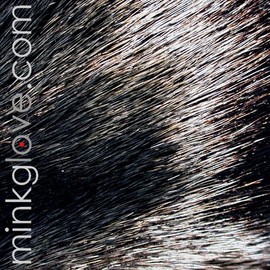 MinkgLove Black Mink Fur Eye Mask