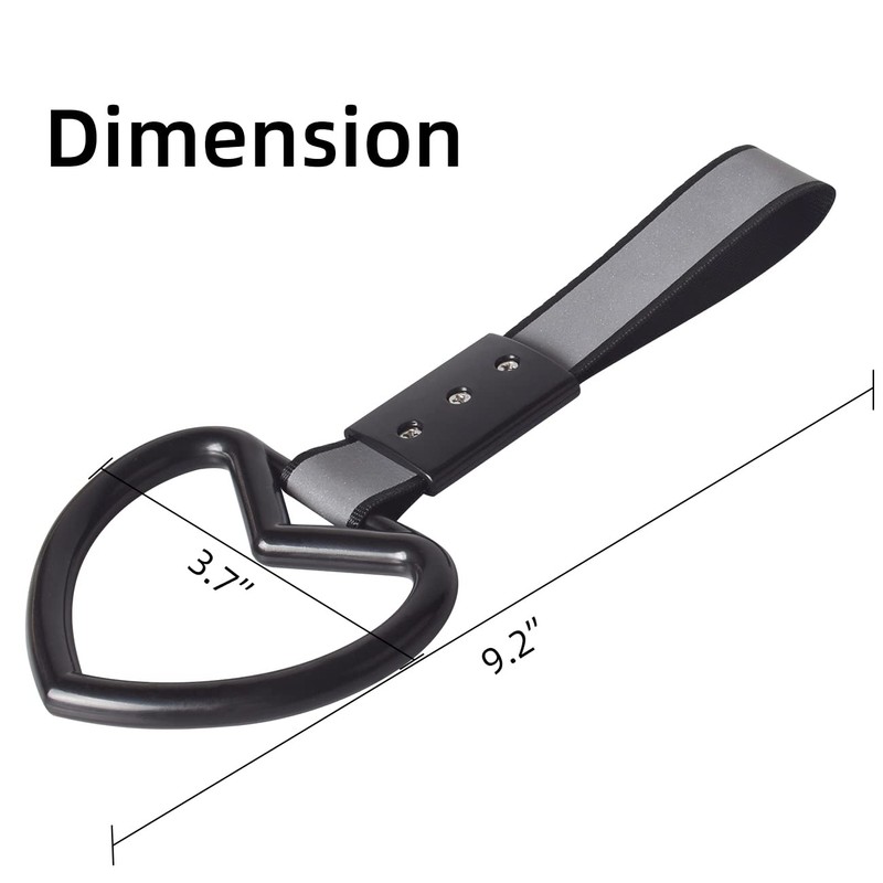 JDM Ring Heart Shaped Car Handle Straps,Rear Bumper Warning Rings