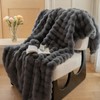 YeyeCyrilze Bubble Blanket Faux Fur Blanket Cuddly Blanket Fluffy Fluffy