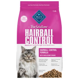Blue Buffalo True Solutions Hairball Control Natural Dry Food for Adult Cats, Chicken, 11-lb. Bag