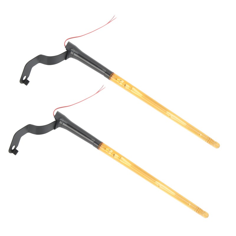 2 Pcs Whip Lights 340mm Long Amber Lighted Antenna Flagpole
