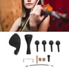 Violin Fiddle Accessories Kit Replacement Parts Metal Wooden for 4/4