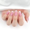 White French Tip Press on Nails Short Almond Fake Nails