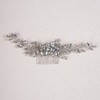 Jumwrit Wedding Hair Comb Rhinestone Teardrop Crystal Hair Comb Handmade