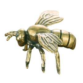 BESPORTBLE Golden Decorative Ornaments Bees Metal Retro Bee Decoration Figure Vintage Mini Bees Small Bee Figures Brass Craft for Table Decoration Children's Toy Feng Shui Ornament