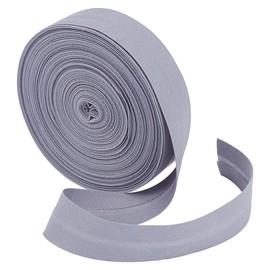 BENECREAT 10.9 Yards Single Fold Bias Tape, 3/4 inch Wide Light Gray Polycotton Bias Binding Tape Hemming Ribbon for DIY Garment Sewing, Seaming, Piping, Quilting