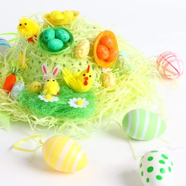 VEYLIN Easter Bonnet, Easter Bonnet Hat for Kids Make Your Own Easter Hat, Easter Bonnet Kit Easter Hat for Boy Girl（Green