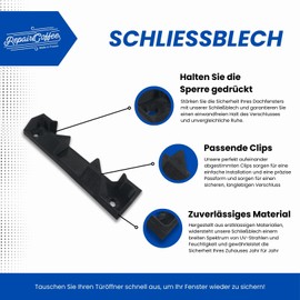 Strike Plate Compatible with Velux Version VES, V21 – Replacement Part Safety Locking Plate for Folding Windows on the Roof of the House for Roller Shutter Installation Locking Trap