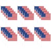 30 Pcs American Flags Small Flags On Sticks Hand Held