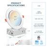 PARMIDA (6 Pack) 6 Inch 5CCT Ultra-Thin LED Adjustable Gimbal
