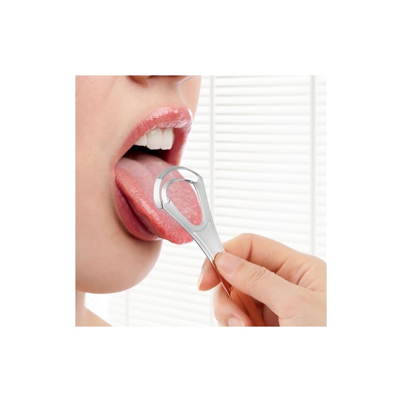 GeeRic Set de 2 Cepillo de Lengua de Acero Inoxidable