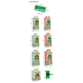 Eco-Friendly Dog Poop Bags, 100% Made form Recycle material and Compostable 15 Bags/Roll (4 Pack)