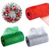 6 Inch Christmas Deco Mesh Rolls for Wreath Making Supplies,3Rolls