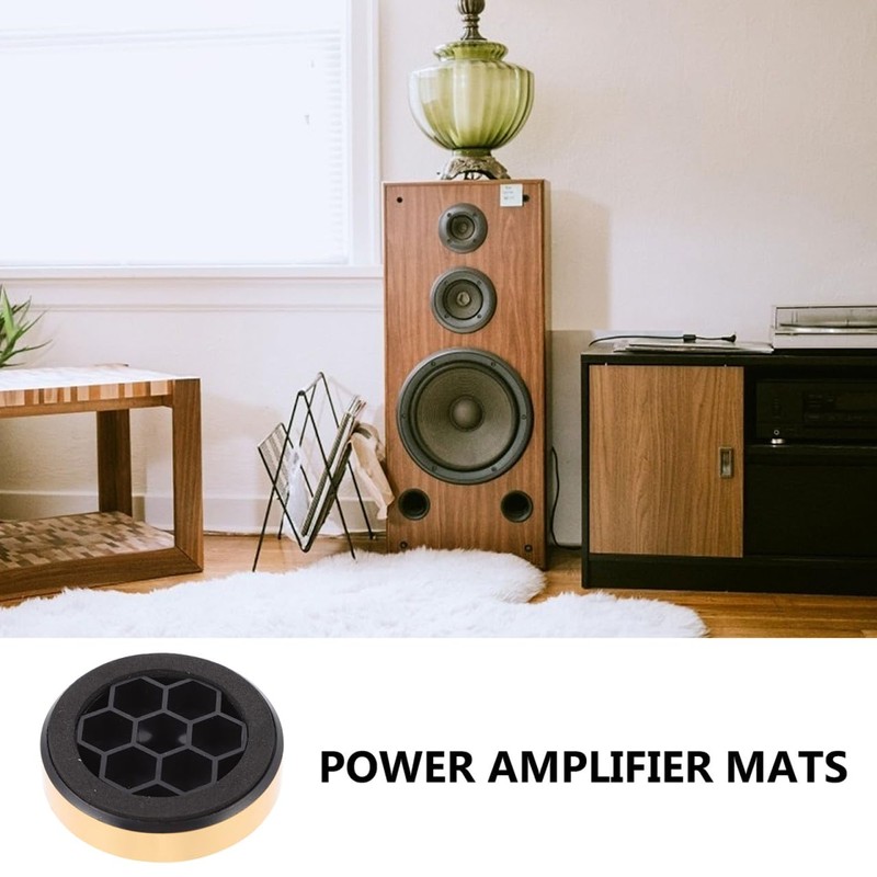 Ciieeo 12pcs 57x13mm Amplifier Foot Pad Anti-Vibration Stand Insulator Speaker