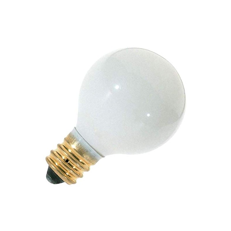 Satco S3864 120V Round Candelabra Base 10-Watt G8 Globe Light