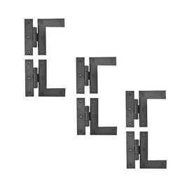 Renovators Supply Manufacturing Black Cabinet Hinges 3.5 in HL Hinge Pair Left and Right Wrought Iron Kitchen Cabinet Hinge with Hardware Pack of 3