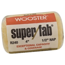Wooster Brush R240-4 Super/Fab Roller Cover, 1/2-Inch Nap, 4-Inch