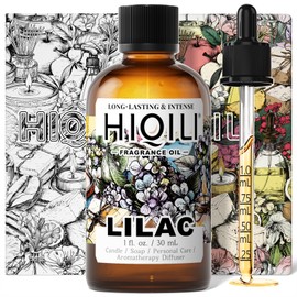 HIQILI Lilac Fragrance Oil for DIY Perfume, Candle & Soap Making, Soft Floral Scents for Essential Oils Diffuser - 1 Fl Oz