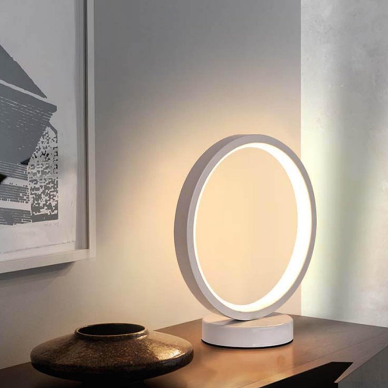 LED Circle Light, Minimalist Desk Lamp
