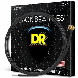 DR Strings BKE-10 Black Beauties K3 - Cuerdas para guitarra eléctrica mediana